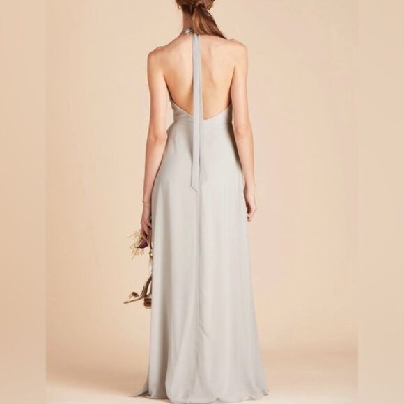 Birdy Grey Moni Convertible Maxi Dress Size M Dove Grey Bridesmaid Gown Fairy - Picture 3 of 13